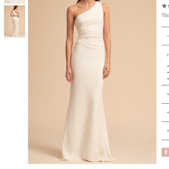 BHLDN Dresses & Skirts - NWOT BHLDN Katie May Gwyneth Wedding Dress Ivory